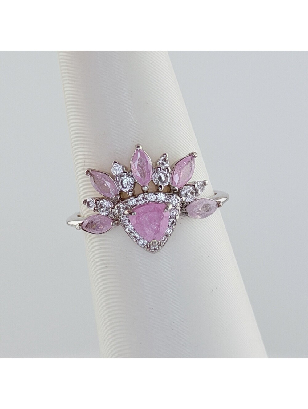 Bomb Party Sz 8 RBP6563 "Now Let's Begin" Iris Ice Crystal on Rhodium